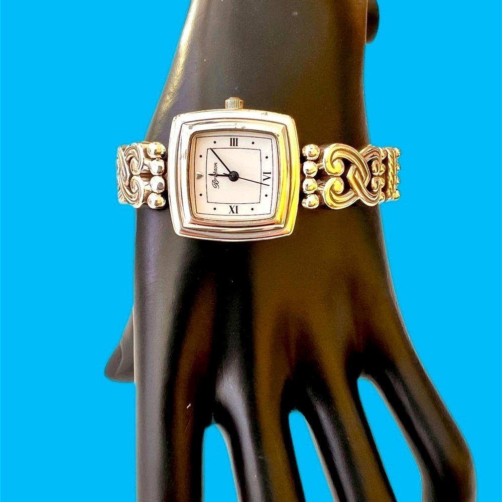 Brighton Santa Rosa Ladies Wristwatch Silver Plate Bracelet Watch - New battery